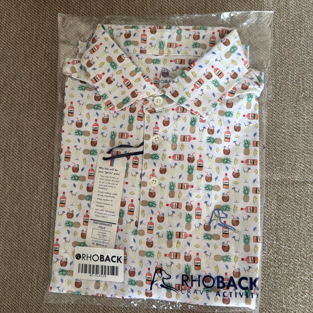 Brand new Rhoback Men’s Polo Size M